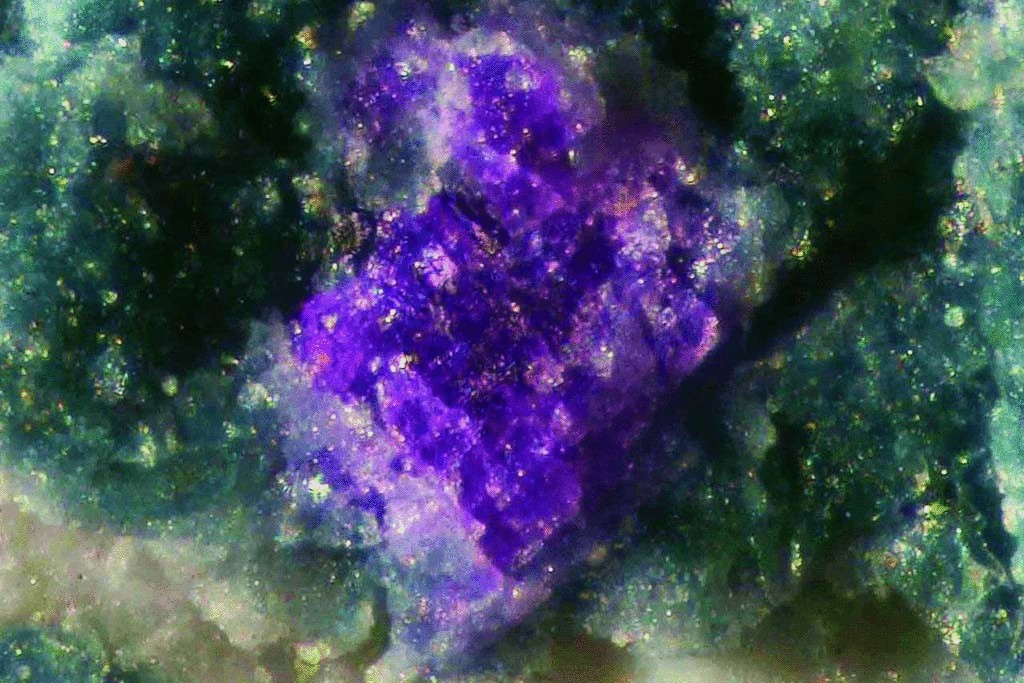 Обнаружен уникальный фиолетовый минерал