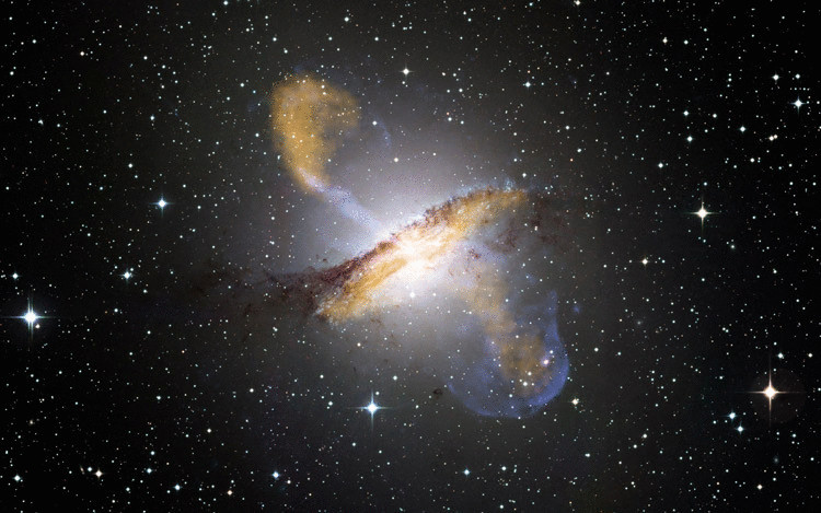 Обнаружена галактика с неактивными черными дырами