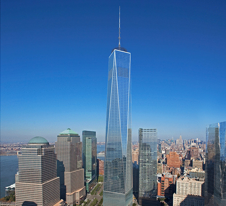 Энергоэффективные скоростные лифты в One World Trade Center в Нью-Йорке 