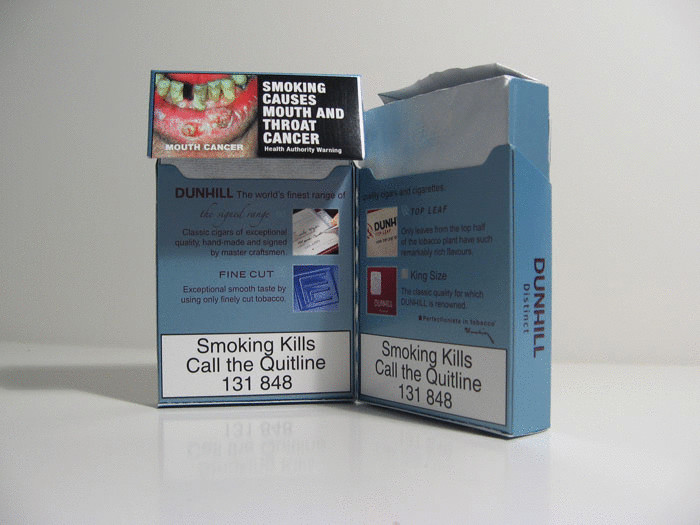 Запрет на фирменные упаковки сигарет в Австралии привел к увеличению продаж