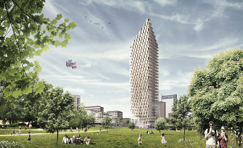 Первый деревянный небоскреб в Стокгольме