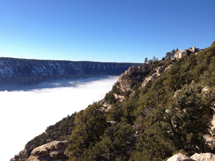 В Большом каньоне впервые за 10 лет появился туман