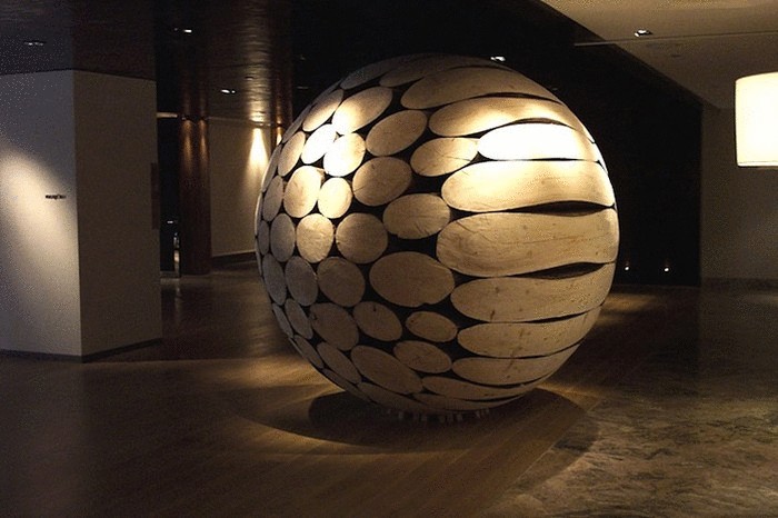 Древесные сферы. Геометрическое творчество Lee Jae-Hyo