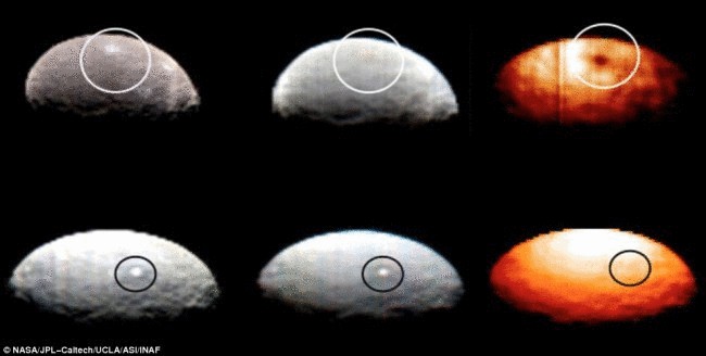Мистерия ярких пятен на поверхности карликовой планеты Церера продолжается
