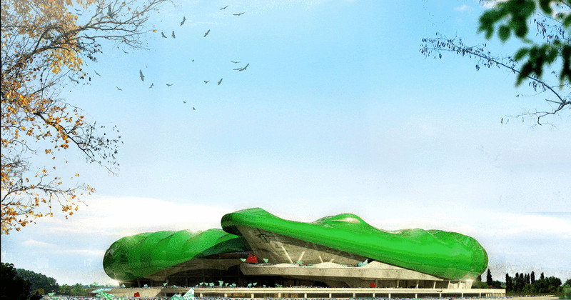Стадион-крокодил Bursaspor  в Турции