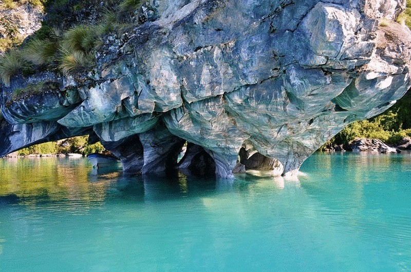 Фоторепортаж—мраморные пещеры Чиле-Чико