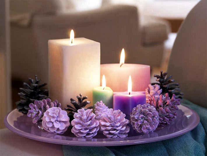 Восхитительные новогодние идеи оформления свечей 