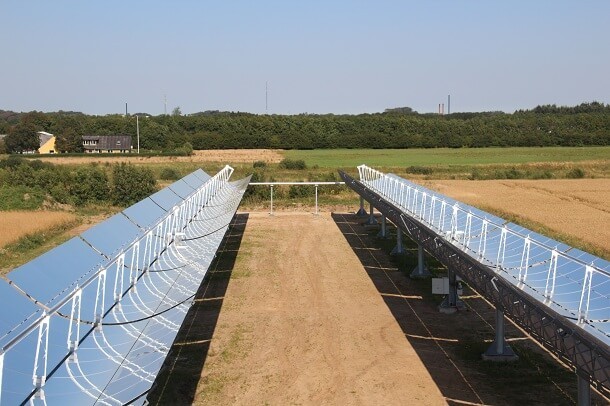 Система концентрации солнечной энергии в Дании