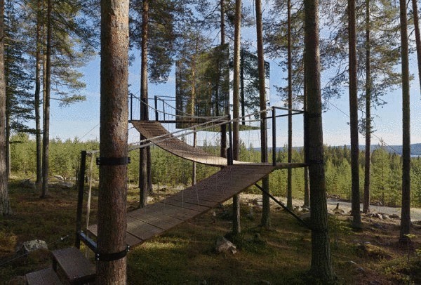 Treehotel — зеркальный домик на дереве
