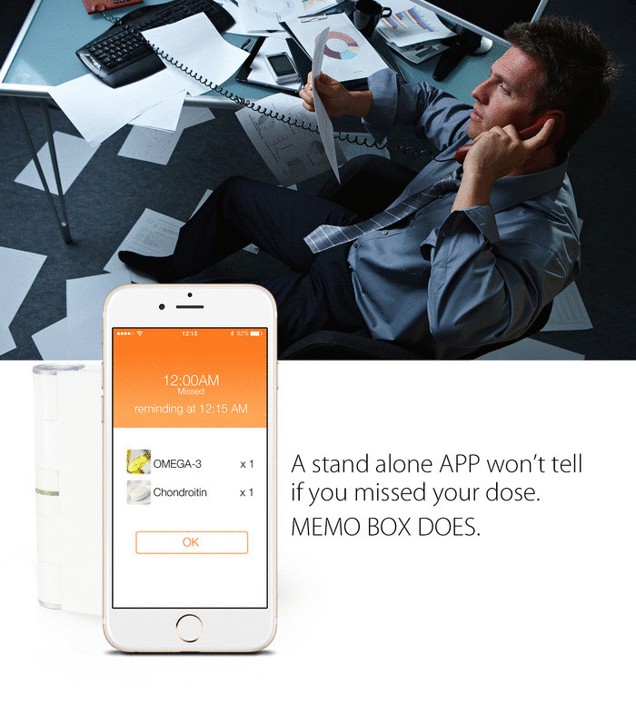 Memo Box – умный гаджет, который не позволит вам забыть принять лекарство