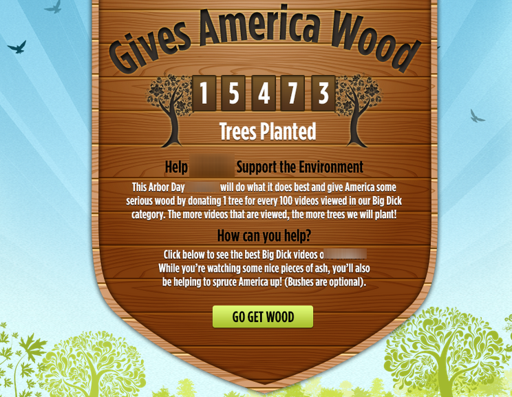Сайт для взрослых посадит дерево за каждые 100 просмотров пикантного видео