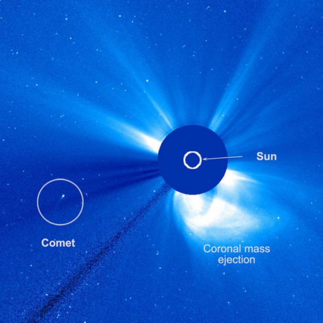 Загадочная комета выжила после «встречи» с Солнцем